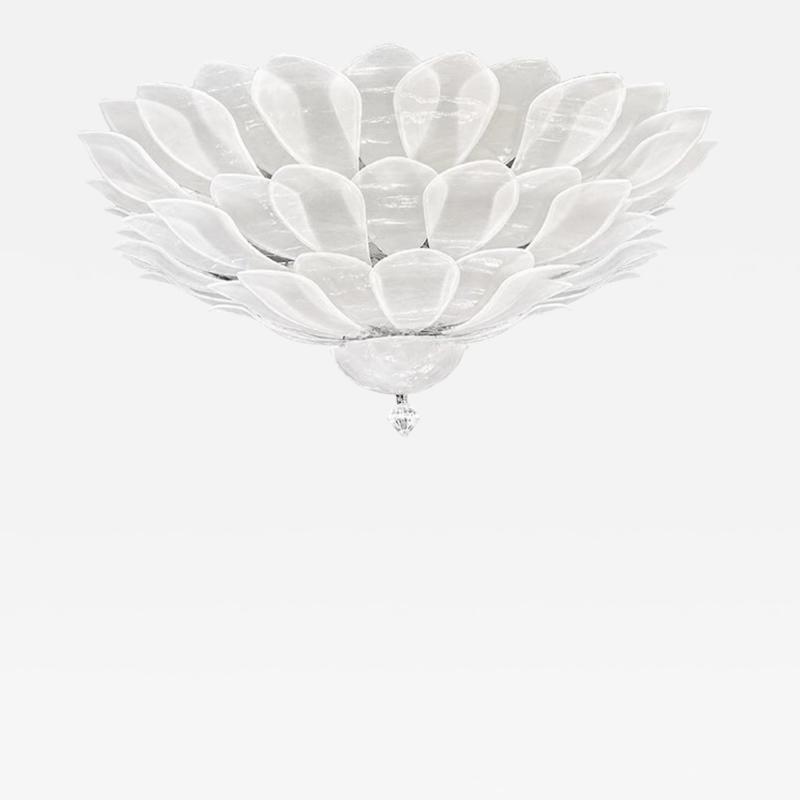  SimoEng Huge Contemporary Imperial Sanded Petals Murano Glass Flush Mount by Simoeng