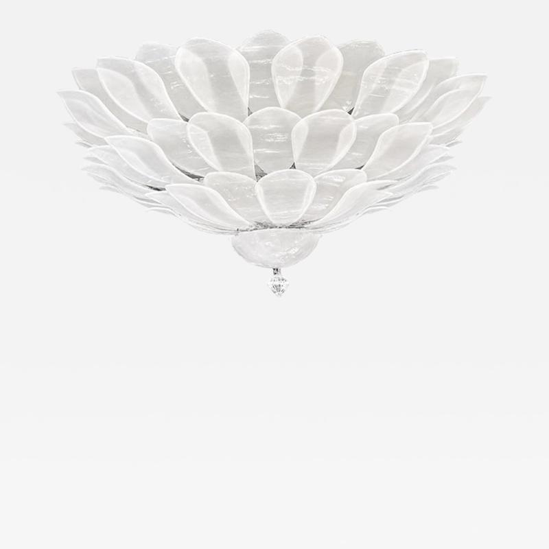  SimoEng Huge Contemporary Imperial Sanded Petals Murano Glass Flush Mount by Simoeng