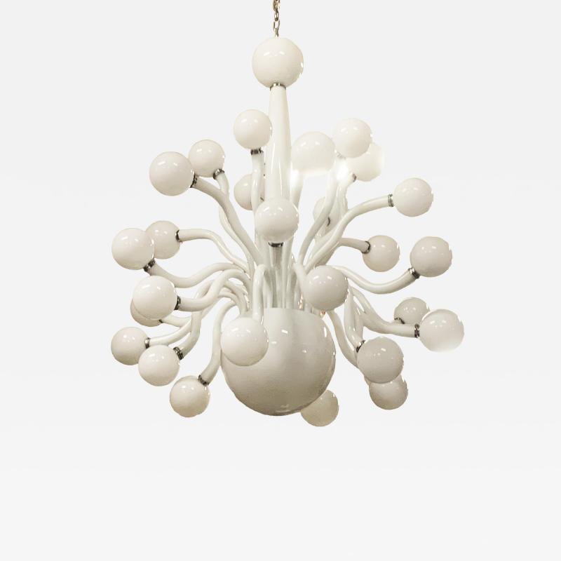  SimoEng Huge Contemporary Pop Milky White Murano Glass Chandelier by Simoeng