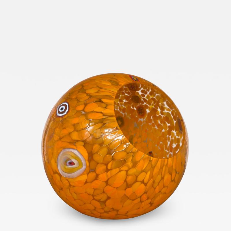  SimoEng Italian Artistic Murano Glass Vase Multicolored With Murrine by SimoEng
