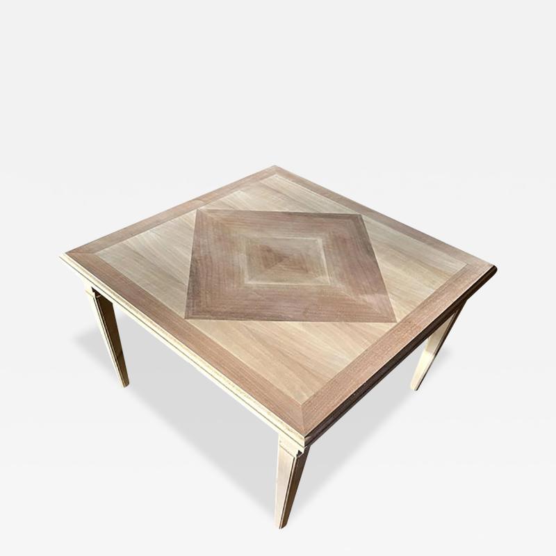 SimoEng Italian Contemporary Square Natural Walnut Coffee Table