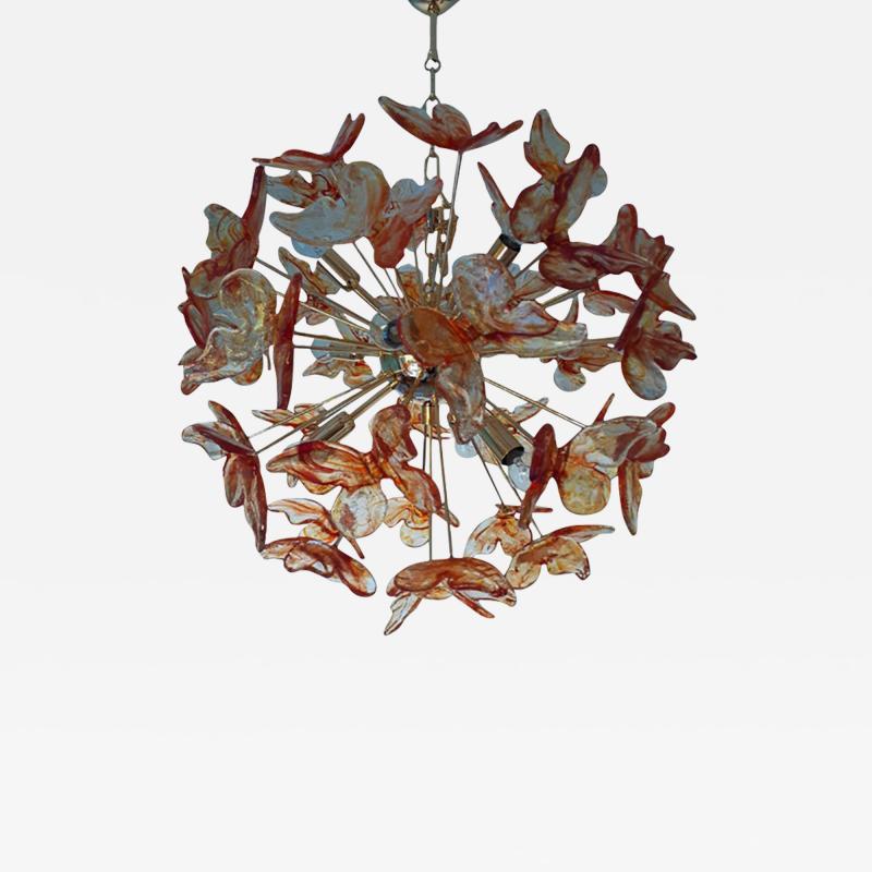  SimoEng Italian Handmade Butterfly Sputnik Murano Style Glass Chandelier