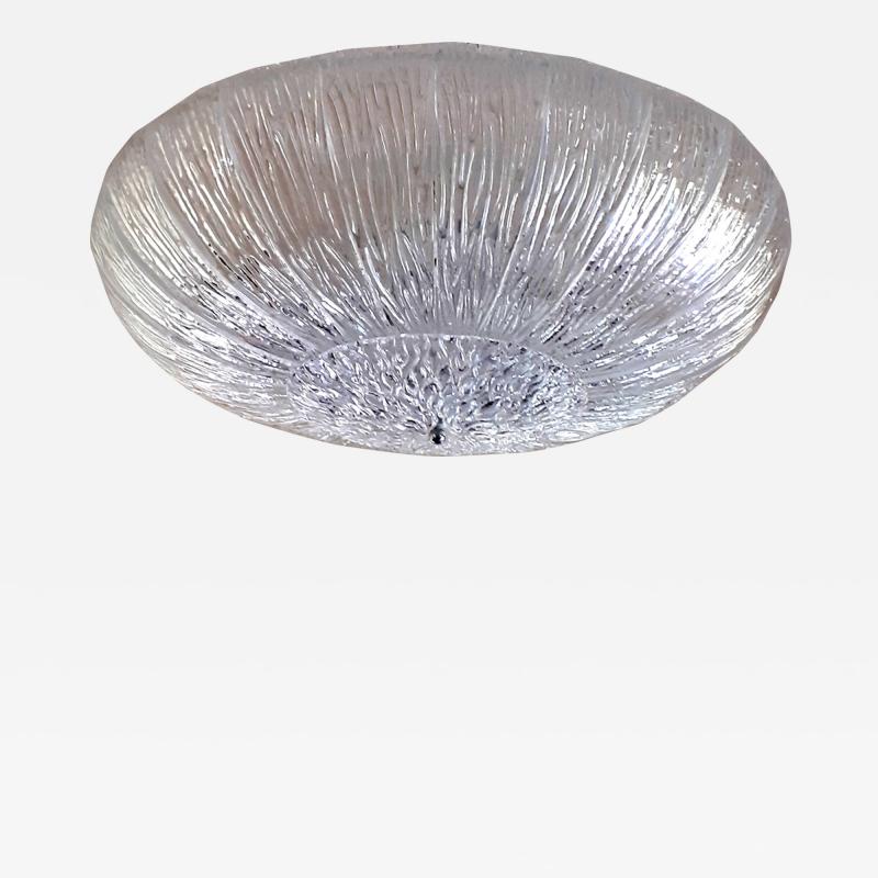  SimoEng MODERN BRINDLE TRANSPARENT MURANO GLASS FLUSH MOUNT