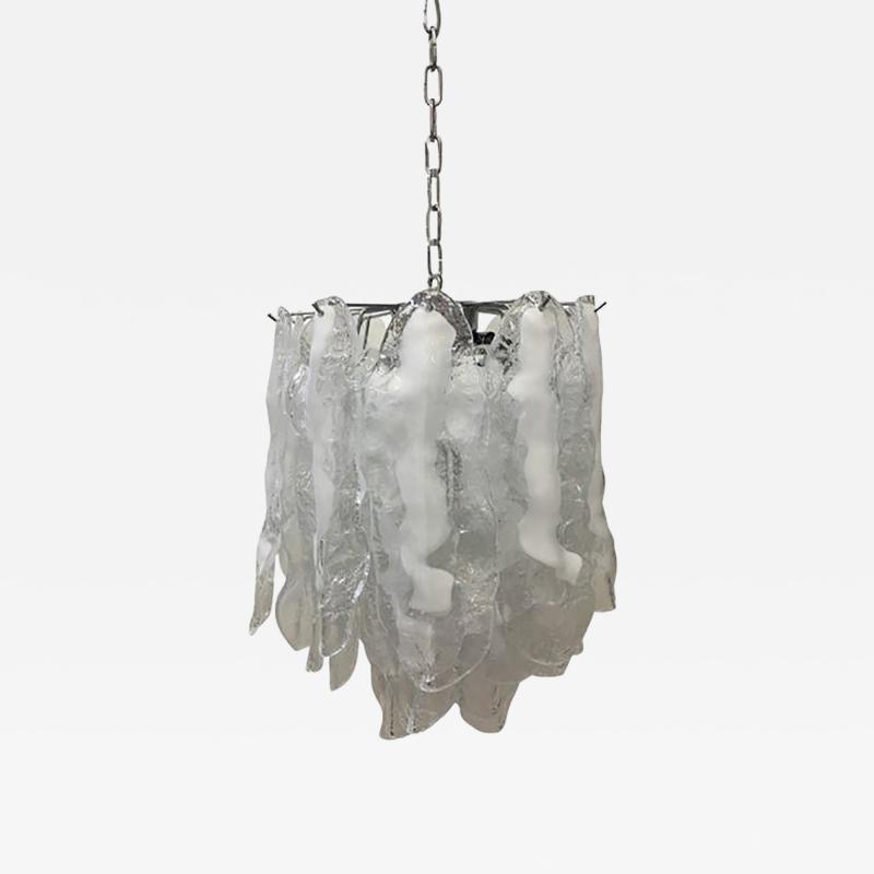  SimoEng Modern Murano Glass Fiamma Italian Chandelier in Venini Style
