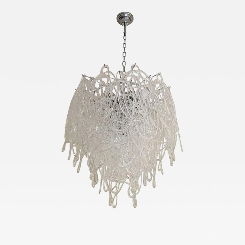  SimoEng Modern Murano Glass Ragnatela Italian Chandelier in Venini Style
