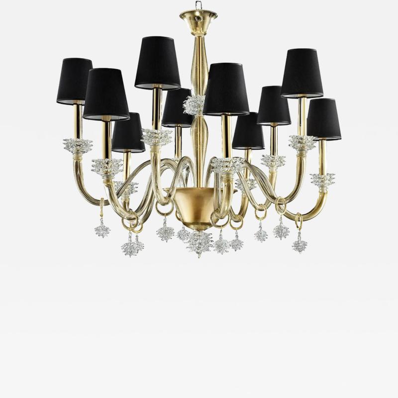  SimoEng Modern Venetian Rostrato Murano Glass Chandelier by Simoeng for Simoeng