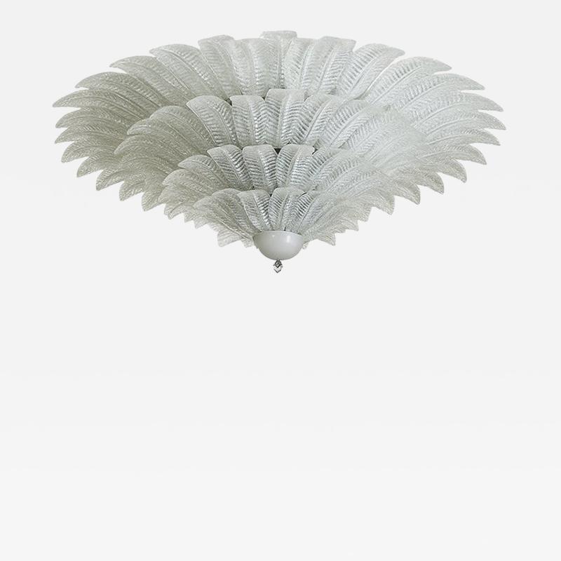  SimoEng Monumental Venetian Leaves Flush Mount in Murano Style Glass by Simoeng