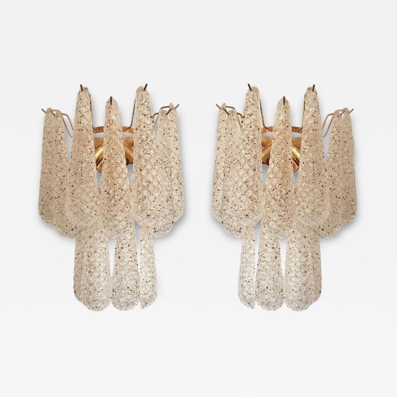  SimoEng Murano Glass Gold Wall Sconces by Simoeng Set of 2