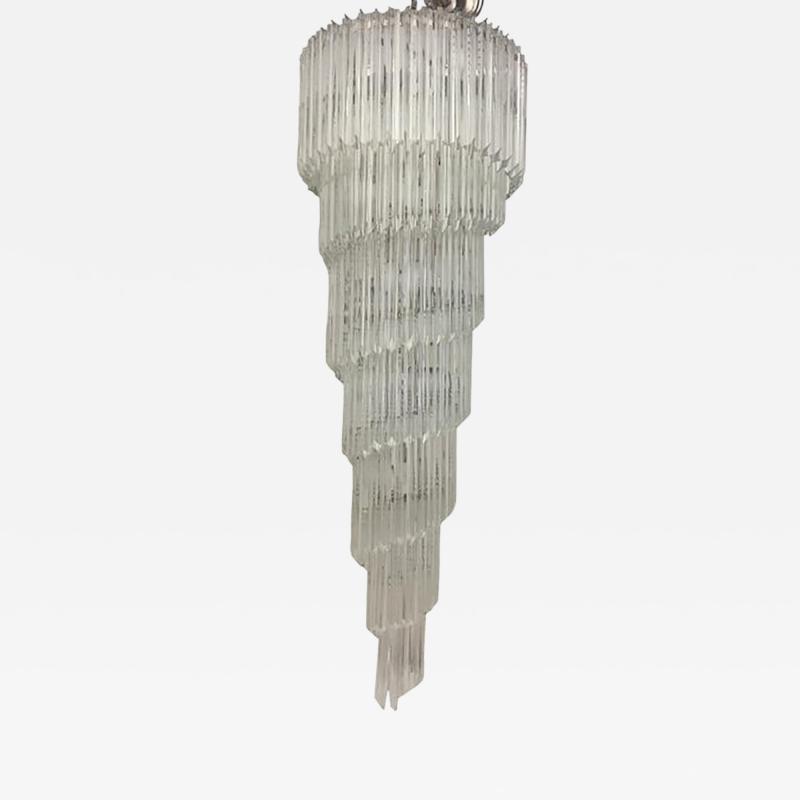  SimoEng Murano Glass Sputnik Quadriedro Spyral Italian Chandelier