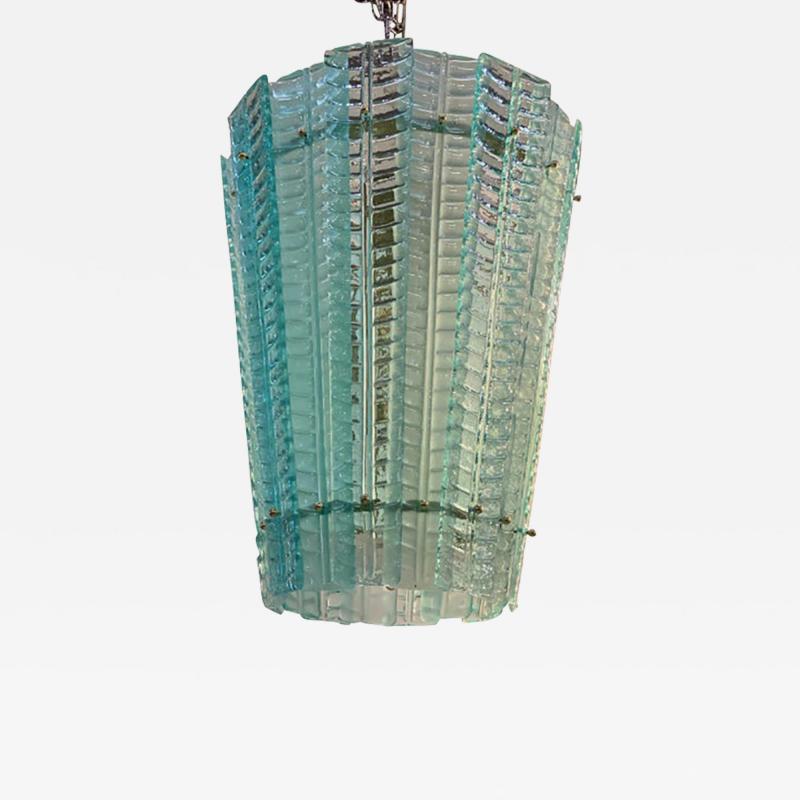  SimoEng Sputnik Lantern Pendant in Transparent and Sanded Green Whater Murano Glass