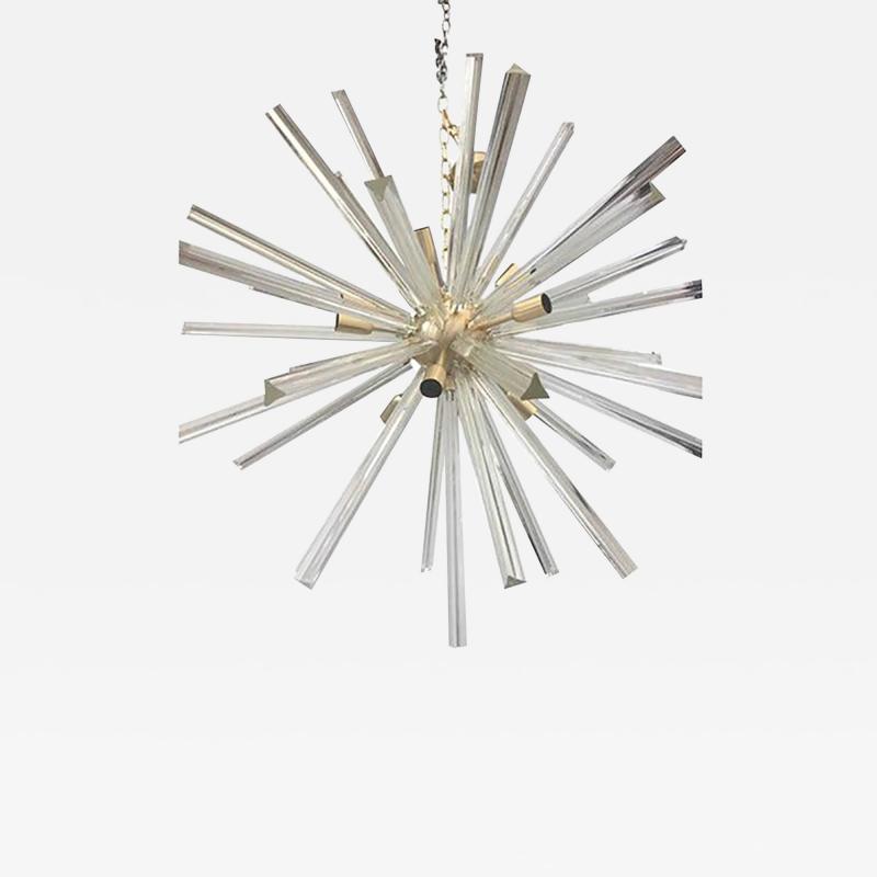  SimoEng Transparent Clear Murano Style Glass Triedo Sputnik Chandelier