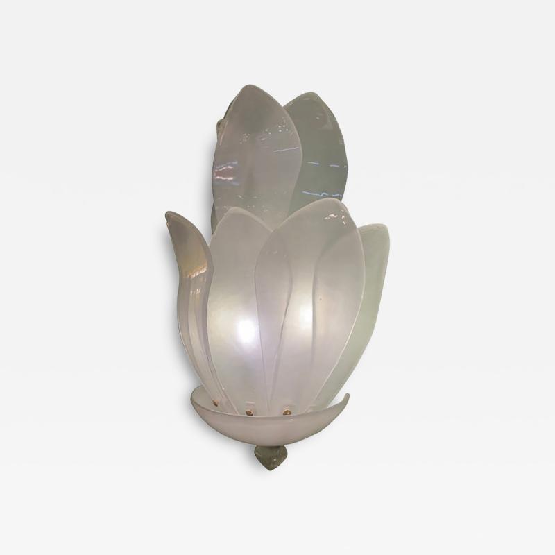  SimoEng Wall Light Murano Glass Sand Color Italian Flowers by SimoEng