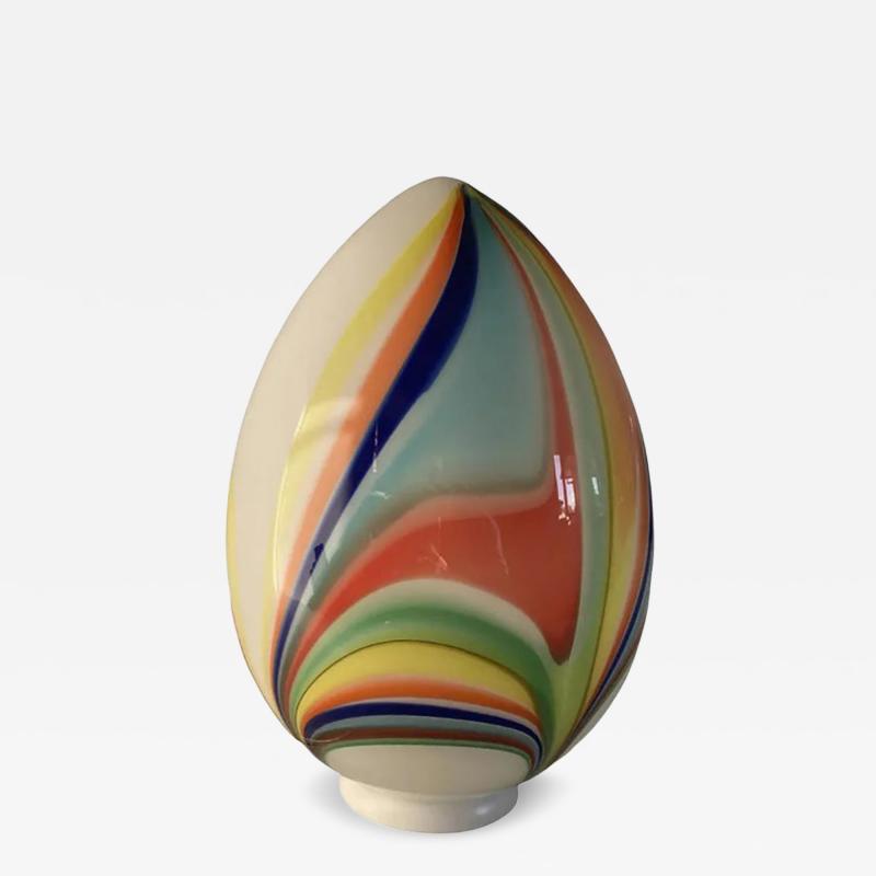  SimoEng White Egg with Multicolored Reeds Table Lamp by Simoeng