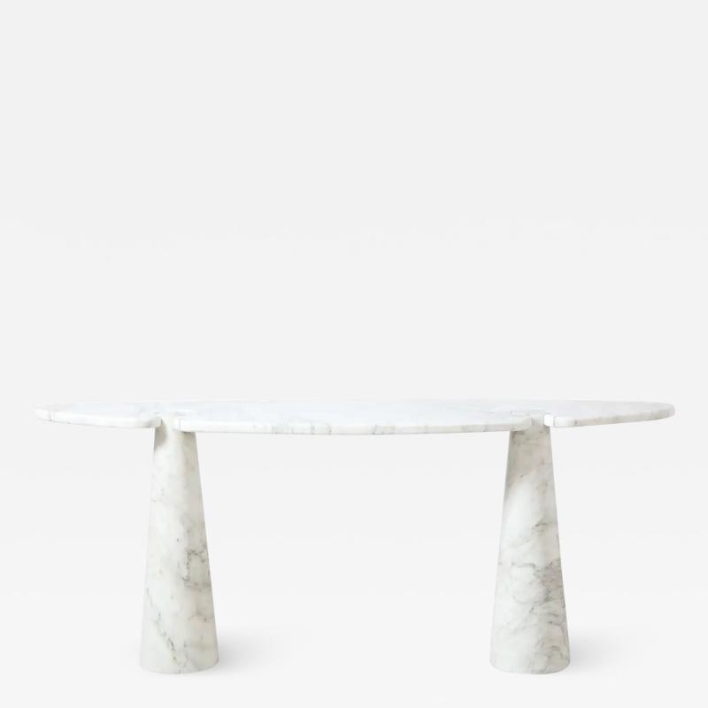  Skipper Angelo Mangiarotti Eros Carrara Marble Console Table