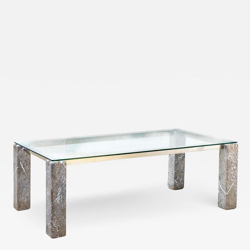  Skipper Renato Polidori Skipper Table mod Faraone Marble and Crystal 80s