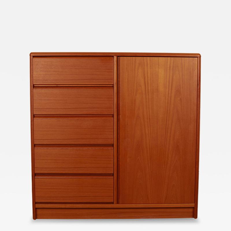  Skovby M belfabrik Danish Teak Mid Century Tall Dresser Gentleman s Chest Wardrobe