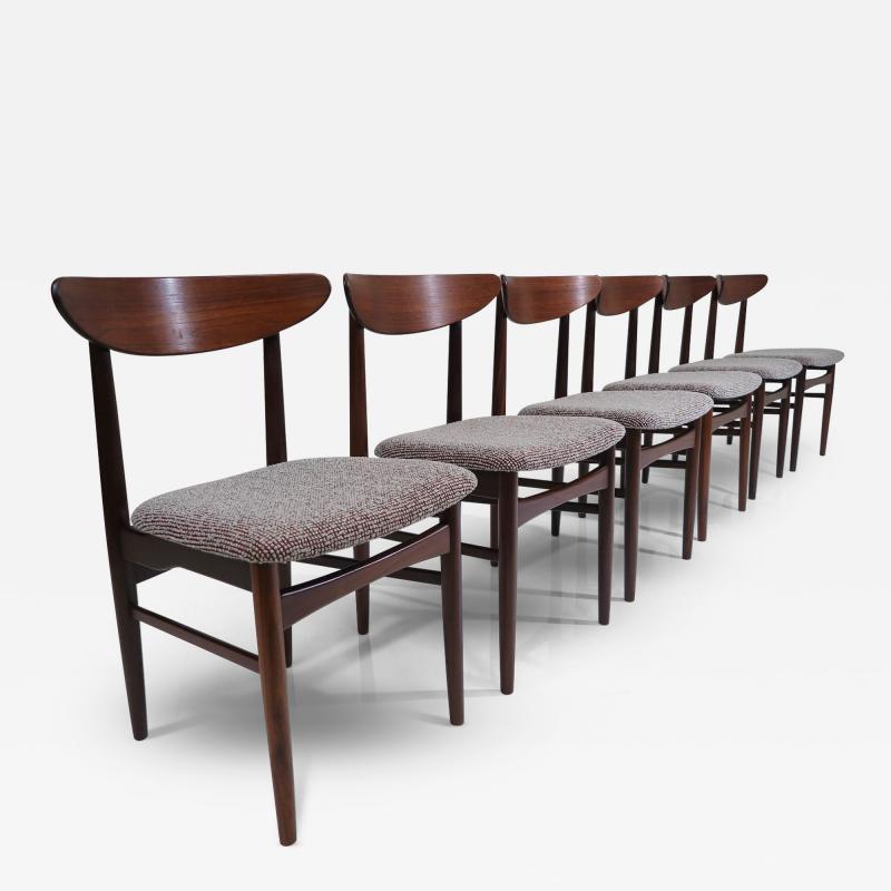  Skovby M belfabrik Six Danish Teak Dining Chairs by E W Bach