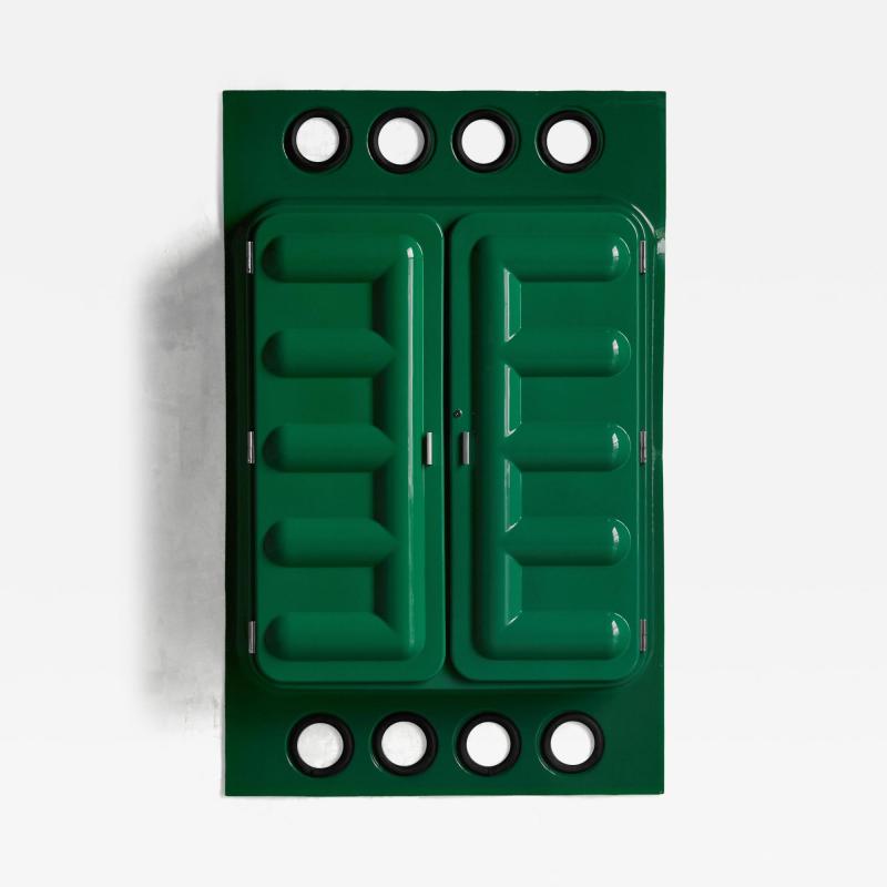  Somop Edition Somop Wardrobe in Green Molded Plastic France 1970s