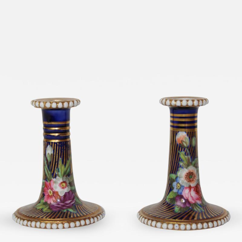  Spode A fine pair of Spode minature candlesticks Patten No 2478