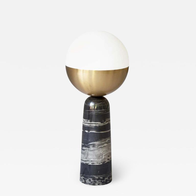  Square In Circle BRASS GLOBE TABLE LAMP SQUARE IN CIRCLE