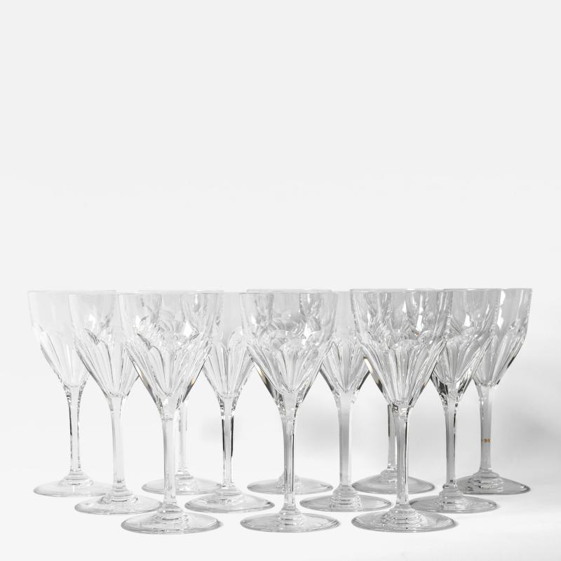  St Louis Crystal Vintage Saint Louis Crystal Wine Water Glassware Set