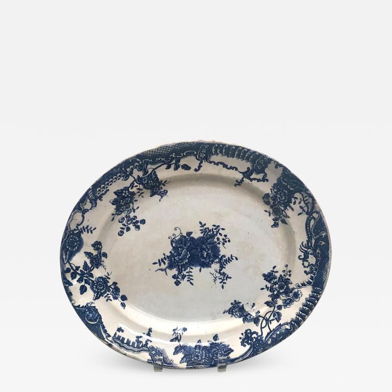  Staffordshire Circa 1870 Staffordshire Victorian Blue and White Platter England