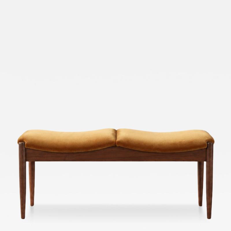  Stamford Modern Wave II Bench in Dark Walnut by Stamford Modern