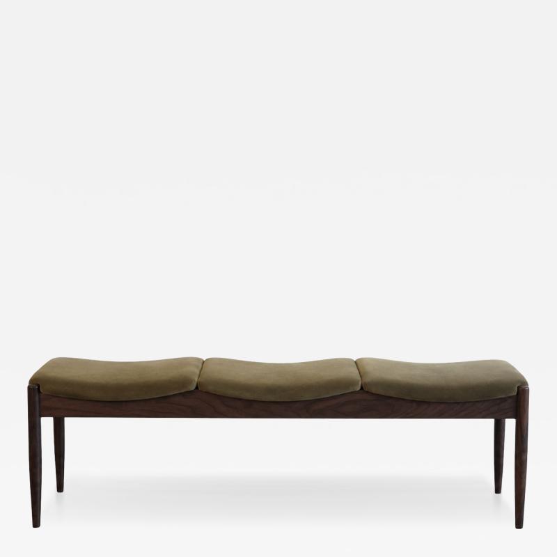  Stamford Modern Wave III Bench in Espresso Walnut by Stamford Modern