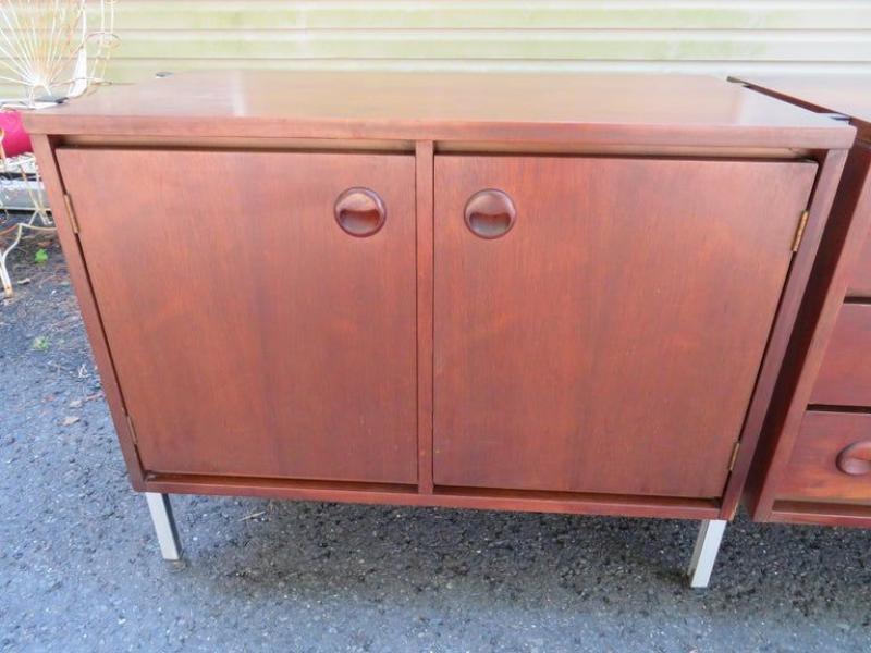 Stanley Furniture Wonderful 3 Bay Freestanding Walnut Wall Unit Stanley MidCentury Modern