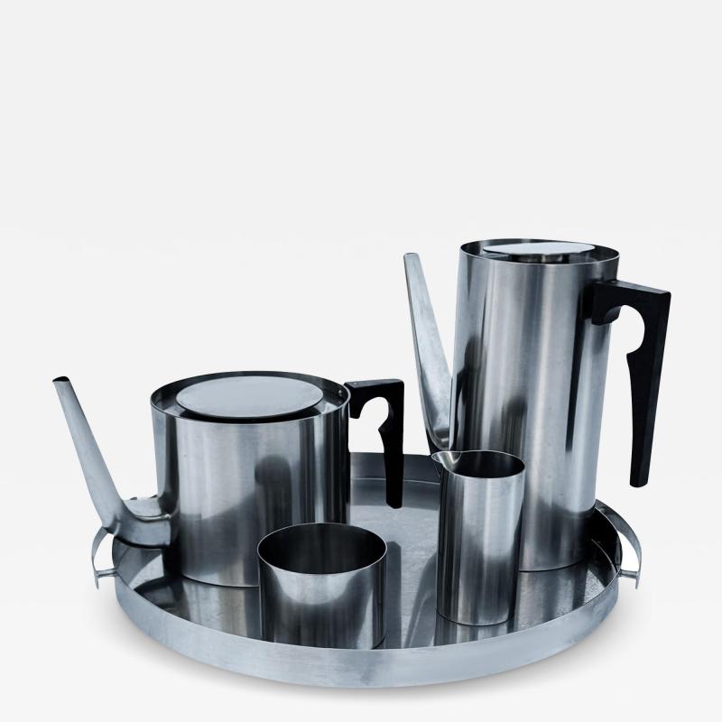  Stelton Arne Jacobsen Mid Century Modern Tea or Coffee Set in Stainless by Stelton