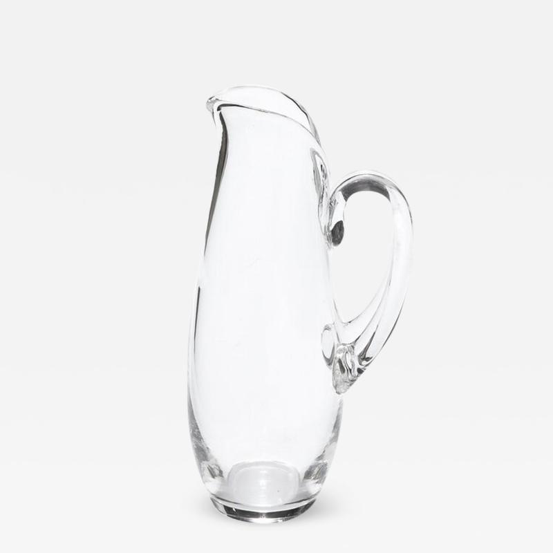  Steuben Glass Mid Century Modernist Hand Blown Glass Pitcher Signed Steuben