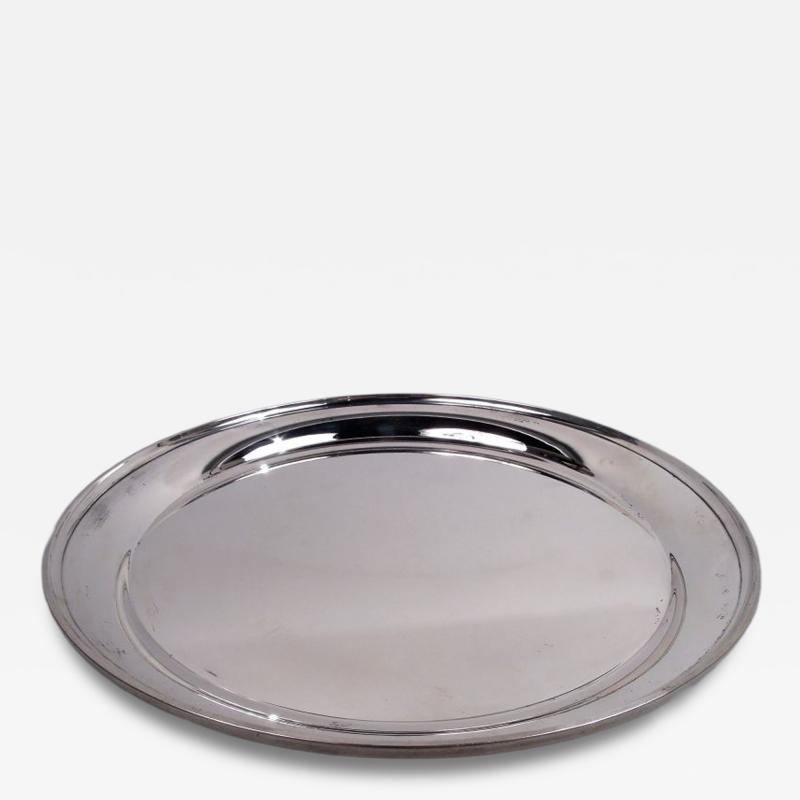  Stieff Stieff American Modern Sterling Silver Round 10 Inch Tray