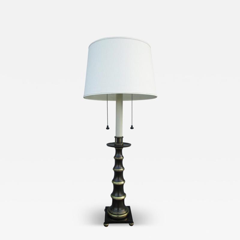  Stiffel Lamp Company Stiffel Patinated Brass Faux Bamboo Lamp