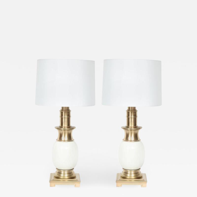  Stiffel Stiffel Porcelain and Brass Lamps