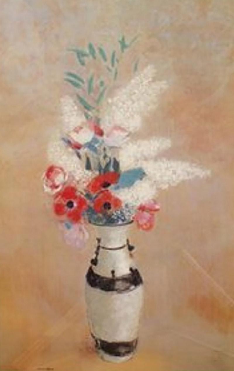  Still Life Vase Of Flowers Painting