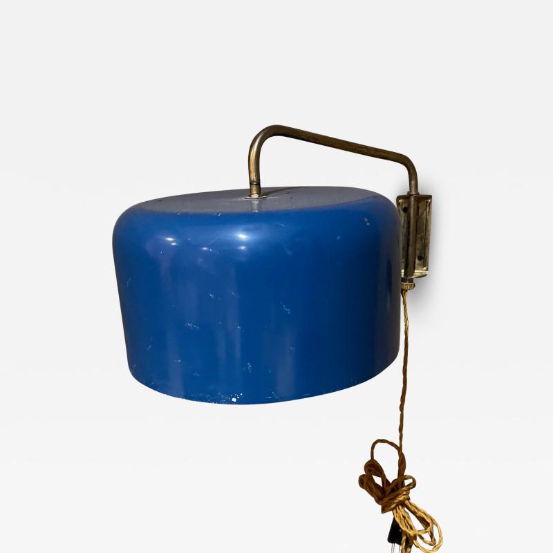 Stilnovo 1950s Italian Blue Modern Wall Sconce Lamp Style Stilnovo