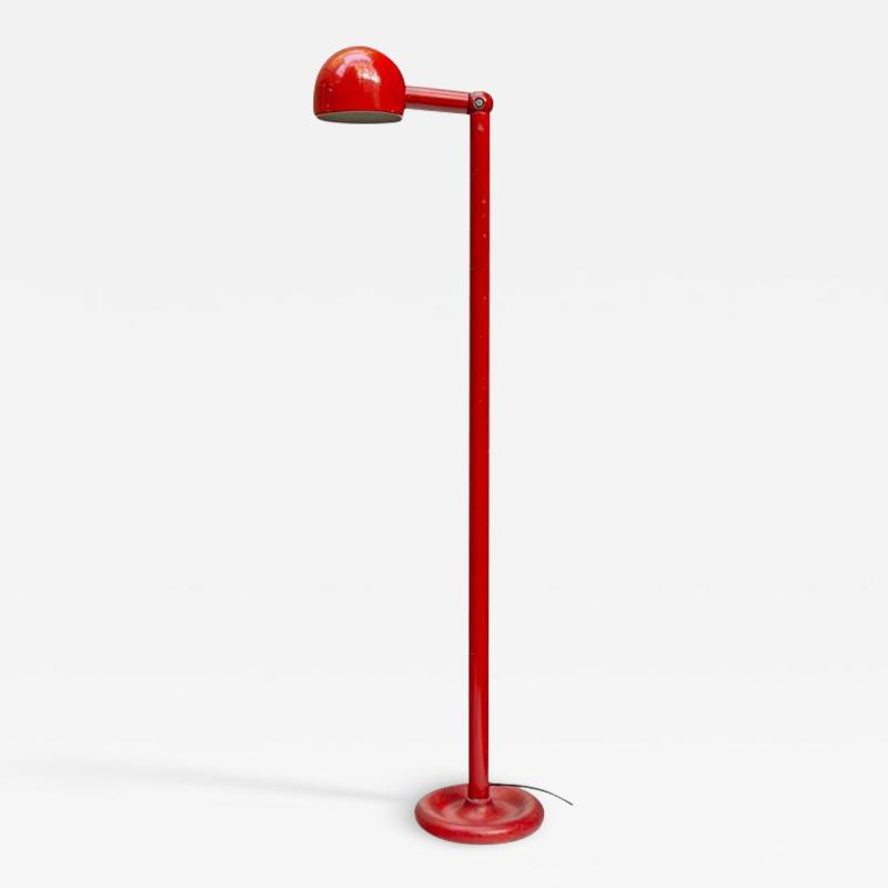  Stilnovo 1960S STILNOVO DESIGN RED LACQUERED FLOOR LAMP