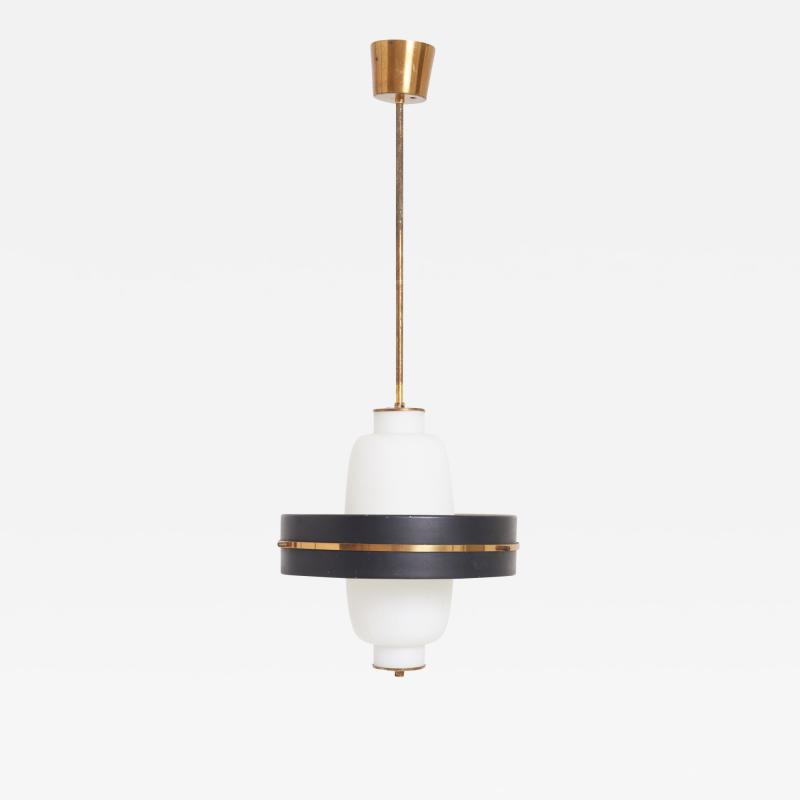  Stilnovo Brass and Glass Ceiling Light by Stilnovo