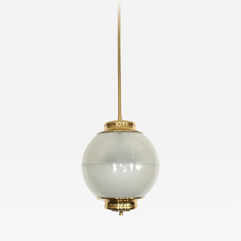  Stilnovo Brass and Glass Pendant by Stilnovo