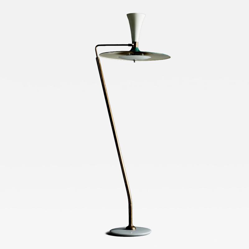  Stilnovo Elegant Floorlamp in the Manner of Stilnovo with white Marble Base
