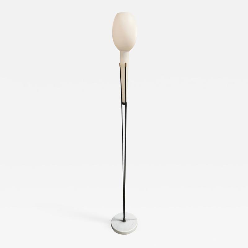  Stilnovo Floor Lamp with Marble Base Design and Manufacturing by Stilnovo Italy 1950s