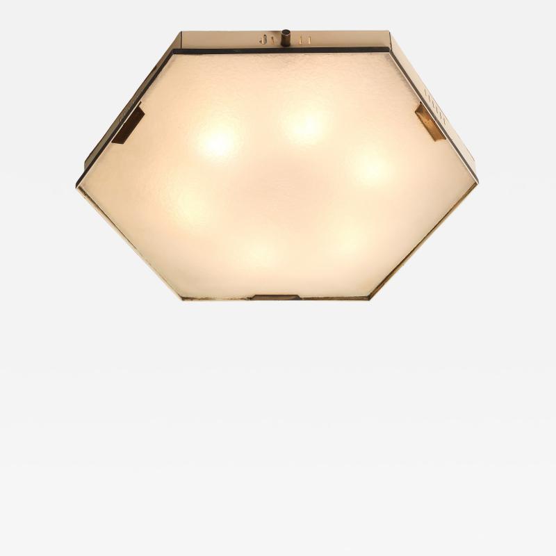  Stilnovo Hexagonal Flush Mount Ceiling Light Model 1183 by Stilnovo