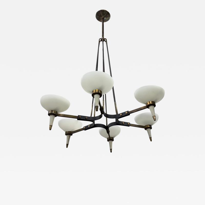  Stilnovo Italian Modern Chandelier By Stilnovo