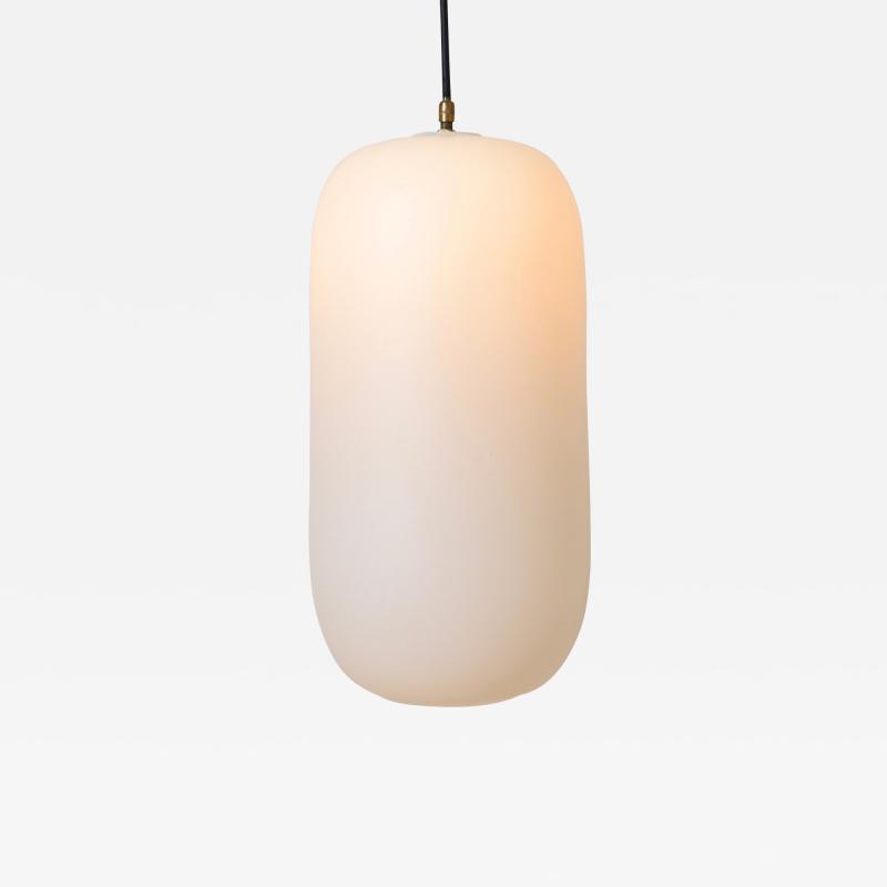  Stilnovo Italian Opaline Glass Pendant c 1950
