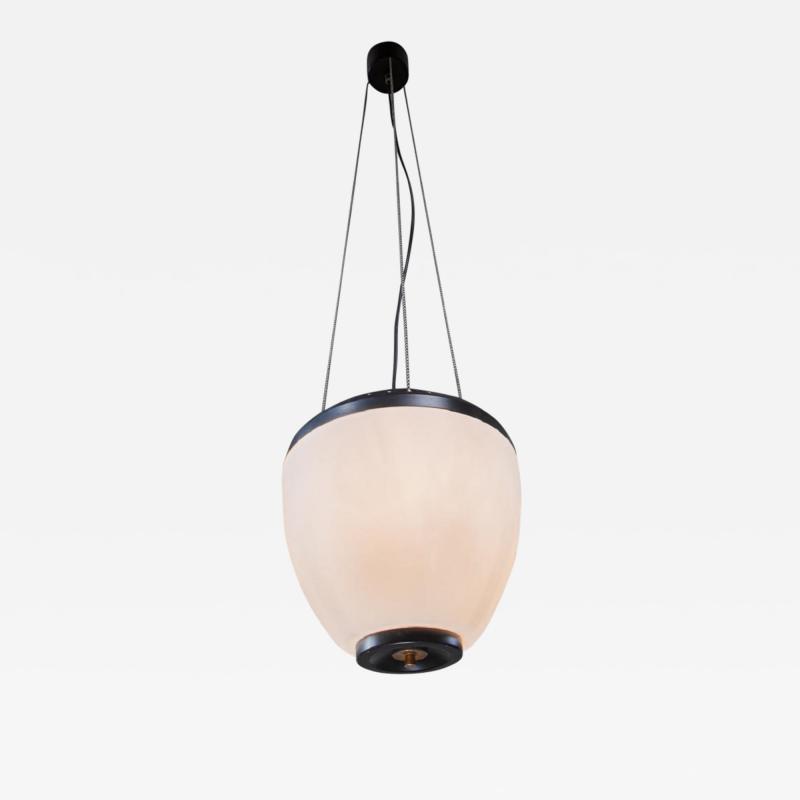  Stilnovo Large glass onion shaped Stilnovo Sciolari chandelier with three ballchains