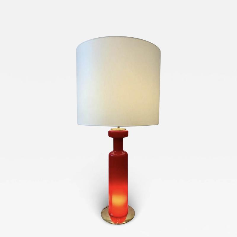  Stilnovo Mid Century Stilnovo Desk Lamp Glass and Brass Italy 1950s