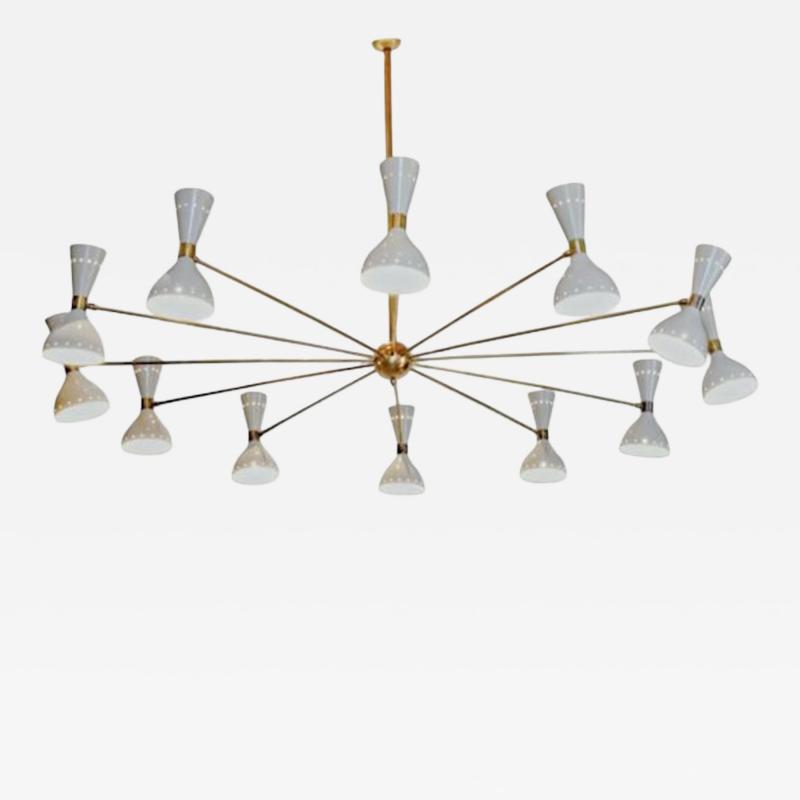  Stilnovo Stilnovo 12 Arm Diabolo White Lamp