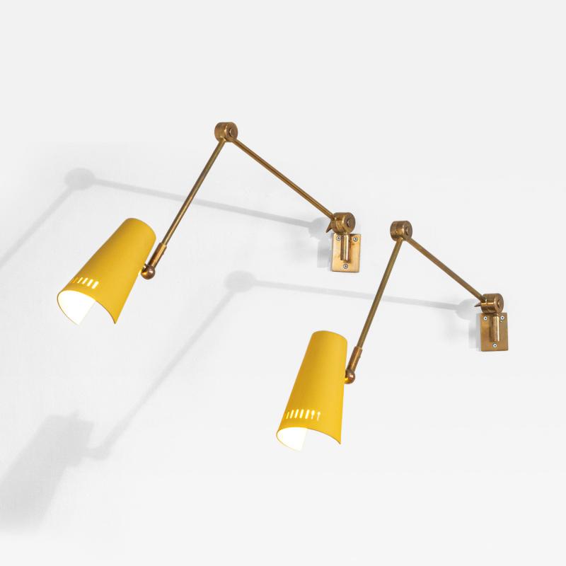  Stilnovo Stilnovo Brass and Metal Wall Lamps