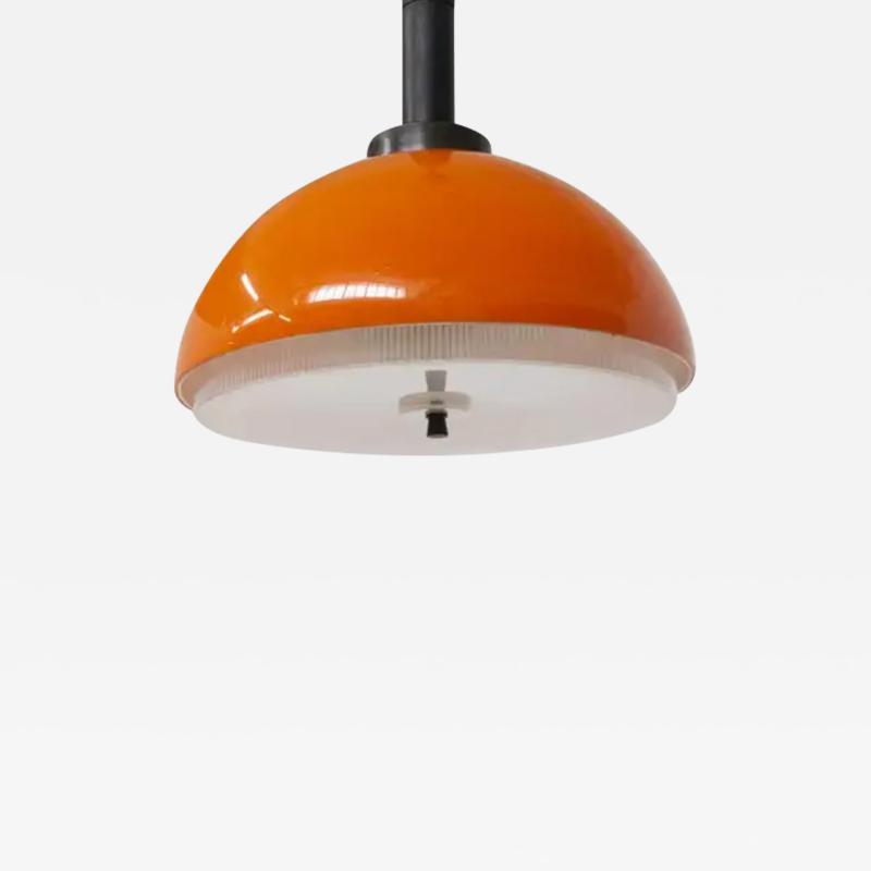  Stilnovo Stilnovo Space Age Ceiling Lamp in Brass and Painted Aluminium