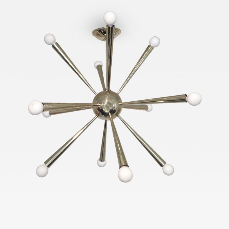  Stilnovo Stilnovo Sputnik Brass Chandelier